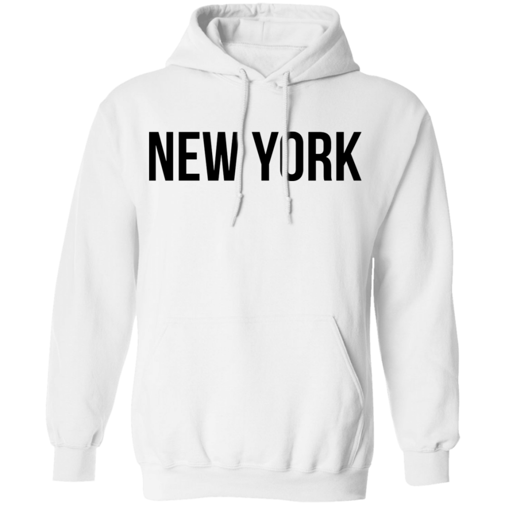 New York Black Font Hoodie - Happy Spring Tee free shipping