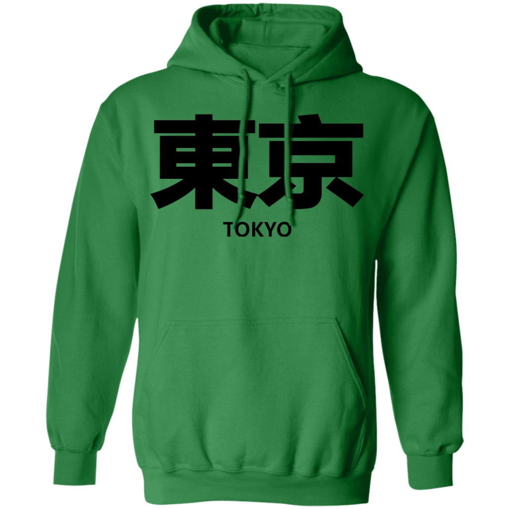 Tokyo Black Kanji Font Pullover Hoodie - Happy Spring Tee