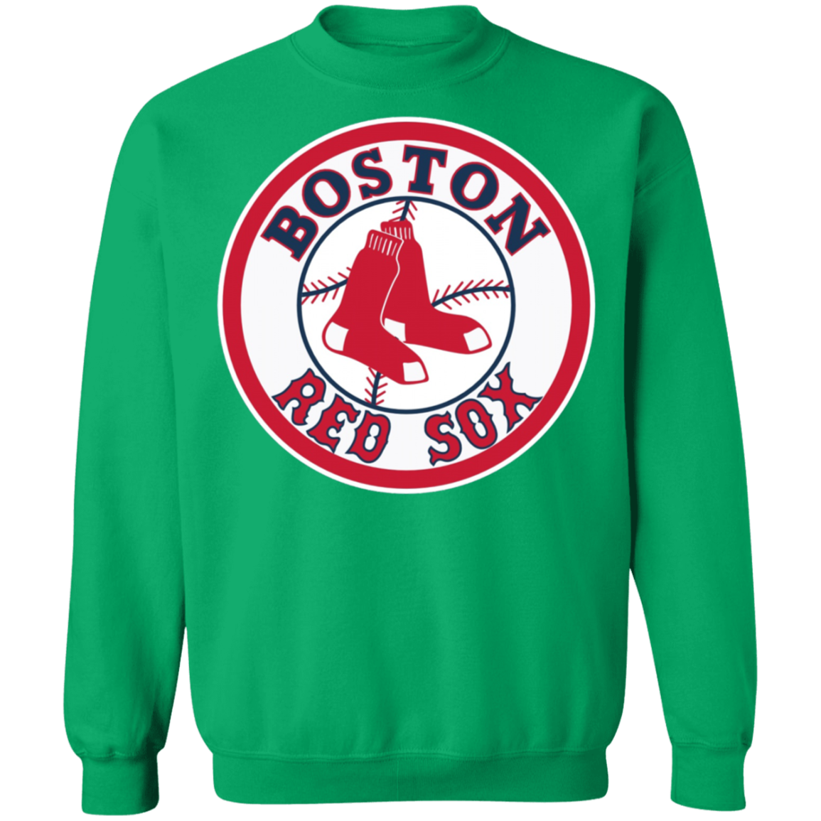 Gildan Boston Red Sox Logo Crewneck Sweatshirt Irish Green S