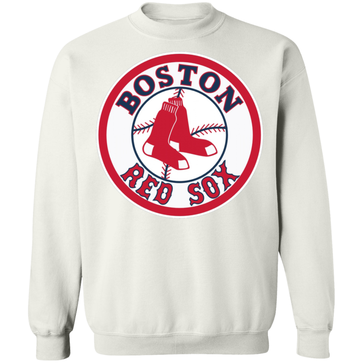 Gildan Boston Red Sox Logo Crewneck Sweatshirt White L