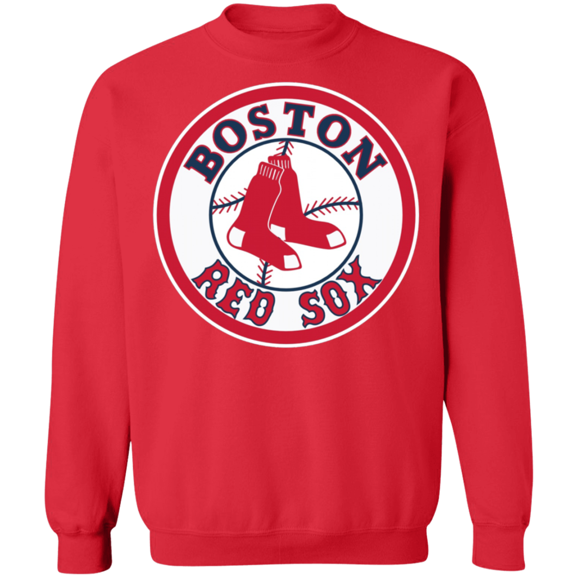 Gildan Boston Red Sox Logo Crewneck Sweatshirt Gold S