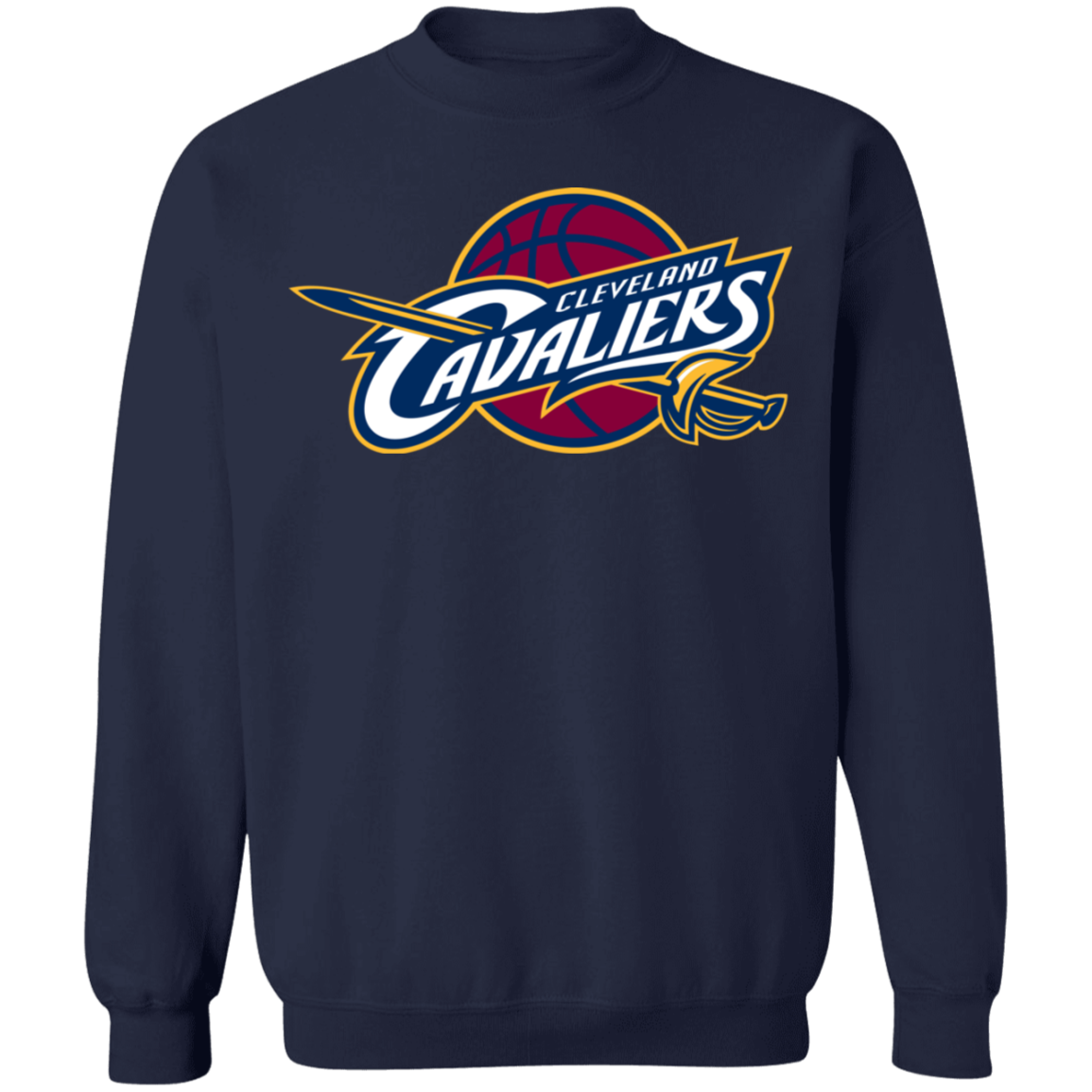 Cleveland Cavaliers Primary Logo Pullover Hoodie Sweatshirt - Navy Blue