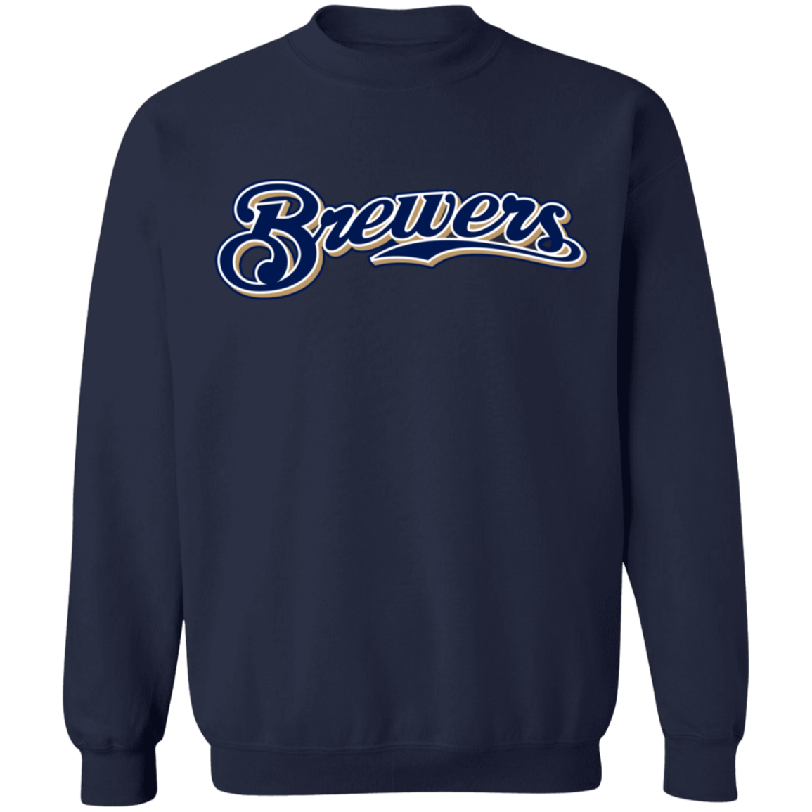 Gildan Milwaukee Brewers Crewneck Sweatshirt Black XL
