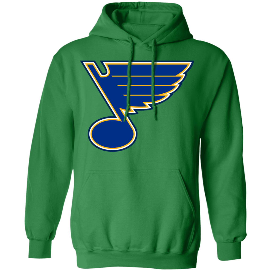 Gildan St. Louis Blues Logo Pullover Hoodie Irish Green L