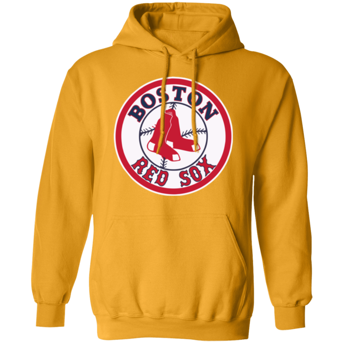 Gildan Boston Red Sox Logo Pullover Hoodie Gold L