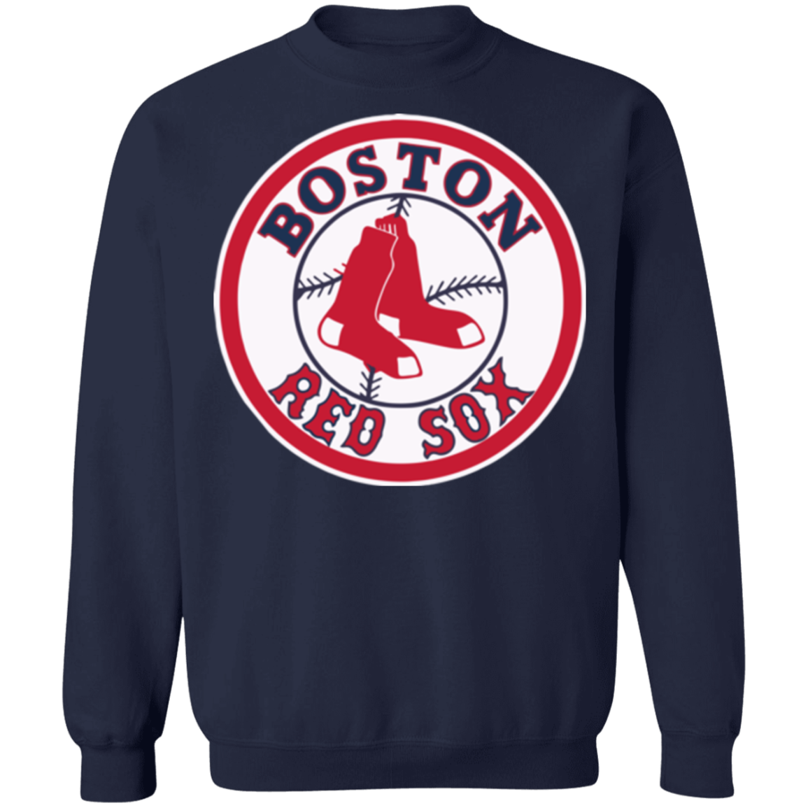 Gildan Boston Red Sox Logo Crewneck Sweatshirt Navy S