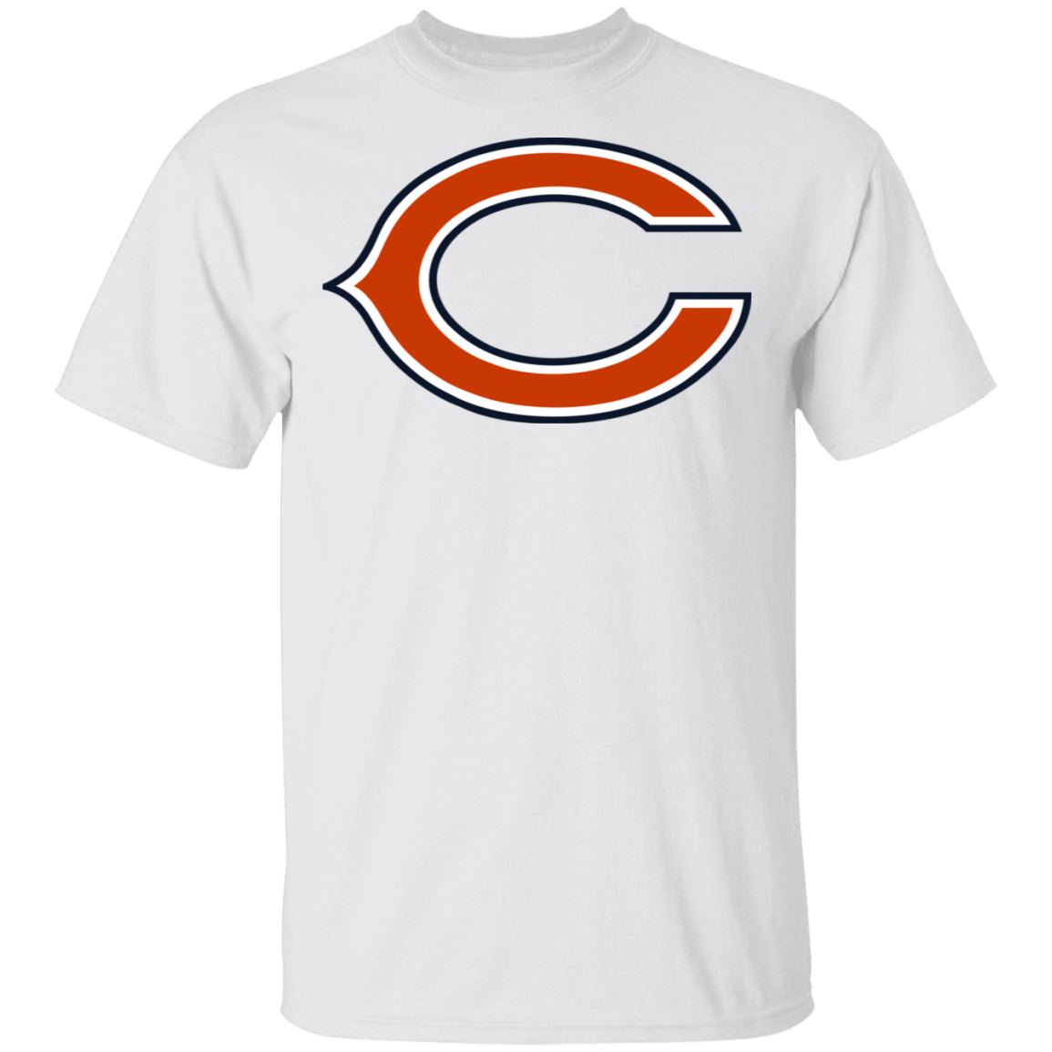 Gildan Chicago Bears C Logo T-Shirt White 5XL